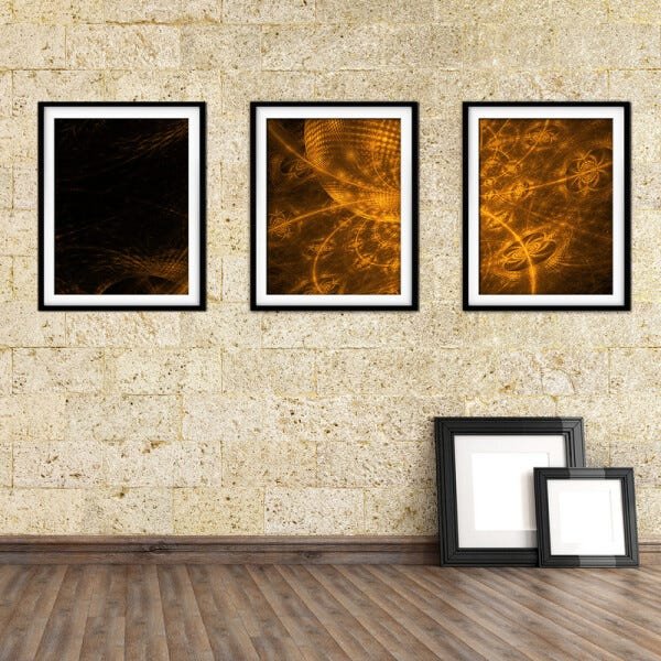 Quadro mdf preto 68x126 universo colorido mod 203 - 2