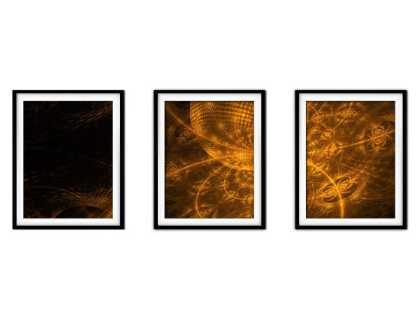 Quadro mdf preto 68x126 universo colorido mod 203 - 1