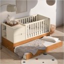 Ver imagem 5 de Berço Laqueado 100% Mdf Formare C/ Gavetas e Nicho Off White Freijó 61510 Matic Moveis