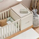 Ver imagem 6 de Berço Laqueado 100% Mdf Formare C/ Gavetas e Nicho Off White Freijó 61510 Matic Moveis