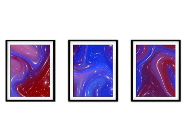 Quadro mdf preto 68x126 universo colorido mod 84 - 1