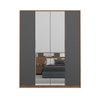 Guarda-Roupa Casal com Espelho Demartez D43012K Attore 4 Portas Amendola/Grafito - 2