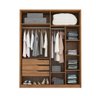 Guarda-Roupa Casal com Espelho Demartez D43012K Attore 4 Portas Amendola/Grafito - 4