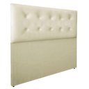 Ver imagem 1 de Cabeceira Botões Cama Box Estofada Luxo Corino Rbl:casal Tradicional/bege