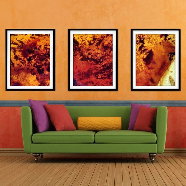 Quadro mdf preto 68x126 universo colorido mod 68 - 2