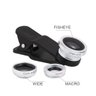 Conjunto de Lentes Universal Fish Eye, Macro e Wide - 3