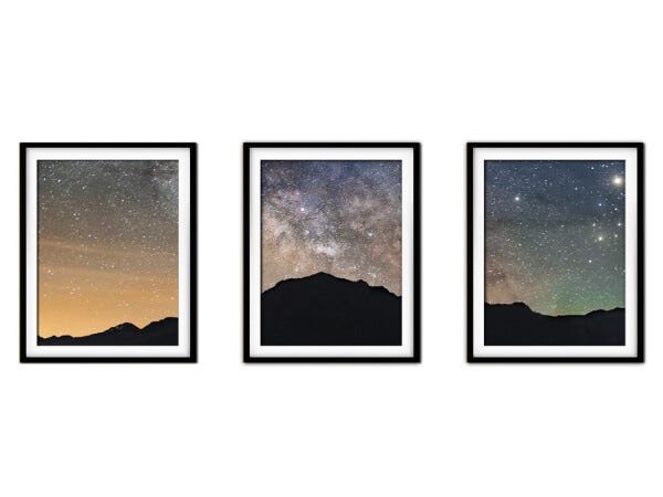 Quadro mdf preto 68x126 universo colorido mod 52 - 1