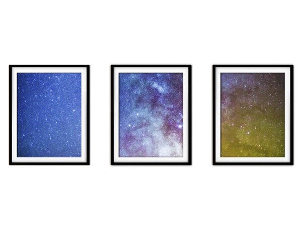 Quadro mdf preto 68x126 universo colorido mod 50 - 1