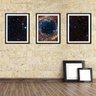 Quadro mdf preto 68x126 universo colorido mod 47 - 2