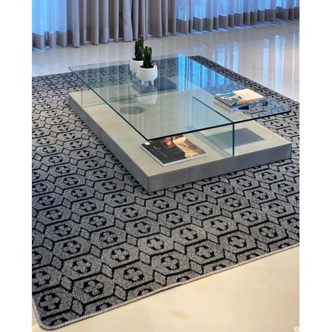 Tapete Carpete Sala Quarto Atlanta Cor Cinza 2,00 x 2,50 M