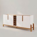 Ver imagem 7 de Conjunto Buffet + Cristaleira Lizz 190cm Branco Casa D Móveis