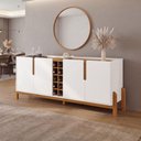 Ver imagem 3 de Conjunto Buffet + Cristaleira Lizz 190cm Branco Casa D Móveis
