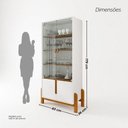 Ver imagem 4 de Conjunto Buffet + Cristaleira Lizz 190cm Branco Casa D Móveis