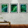 Quadro decor délicat preto 68x126 folhas tropicais mod 107 - 2