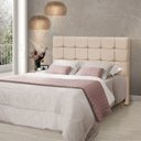 Ver imagem 1 de Cabeceira Cama Casal Estofada 1,40 - Maia Linho Cru