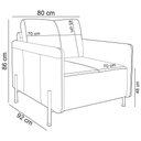 Ver imagem 5 de Kit 2 Poltronas Decorativa para Sala Living Pés Industrial Domani L06 Couro Caramelo - Lyam Decor