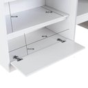Ver imagem 4 de Cama Infantil com Grades de Proteção 193cm 2 Portas e Nichos Cor:branco