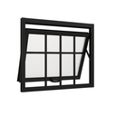 Ver imagem 1 de Janela Maxim Ar 1 Seção Aluminio Preto com Grade Linha 25 - 80x60