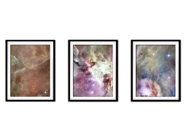 Quadro mdf preto 45x96 universo colorido mod 154 - 1
