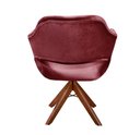 Ver imagem 3 de Poltrona Zara Base Giratória de Madeira Cor:Suede Bordô 110