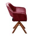 Ver imagem 2 de Poltrona Zara Base Giratória de Madeira Cor:Suede Bordô 110