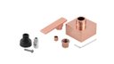 Ver imagem 4 de Acabamento para Registro Banheiro 1.1/2 50mm Alavanca Quadrado Rose Gold Brilhante Chuveiro Padrão D