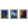 Quadro mdf preto 30x66 universo colorido mod 274 - 1