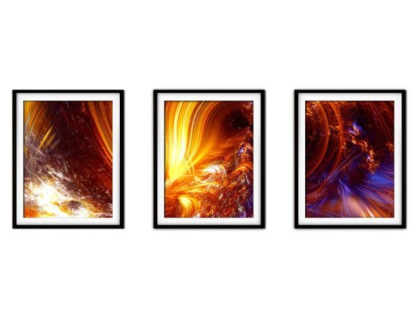 Quadro mdf preto 30x66 universo colorido mod 258 - 1