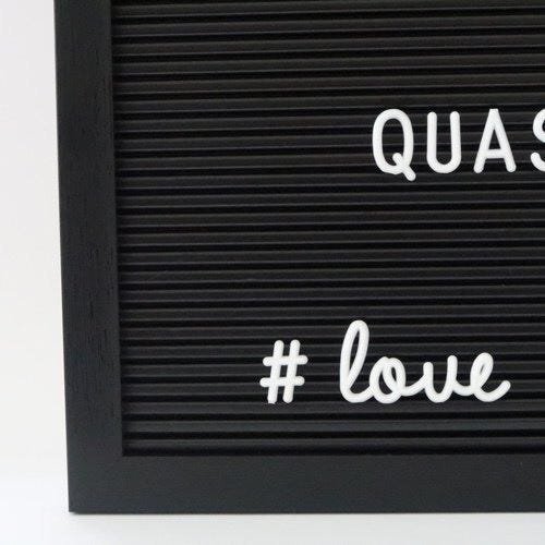 Quadro Letreiro Decorativo, Com Letras Removiveis 31x1,5x31 - Preto - 2
