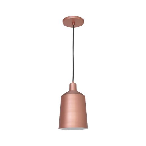 LUSTRE PENDENTE MALTA CONE 1 LAMP E27 ROSÊ - 3137 RSE