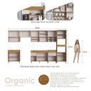 Ver imagem 4 de Cozinha Modulada 10 Portas 3 Gavetas Torre Quente e Bancada Organic Marrom/Nature/Sand