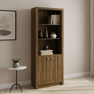 Armário Alto para Escritório 171,5x60cm com 2 Portas e 5 Prateleiras ME4110