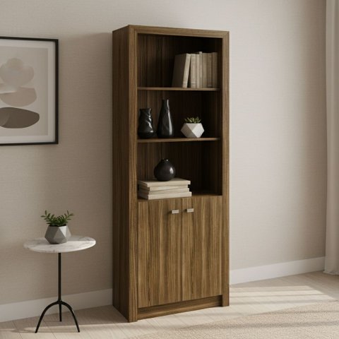 Armário Alto para Escritório 171,5x60cm com 2 Portas e 5 Prateleiras ME4110