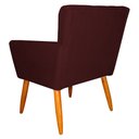 Ver imagem 3 de Kit 3 Poltronas Decorativa para Sala de Estar Cecília Suede Bordô - Montanaris Decor Md Montanaris D