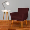 Ver imagem 4 de Kit 3 Poltronas Decorativa para Sala de Estar Cecília Suede Bordô - Montanaris Decor Md Montanaris D