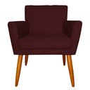Ver imagem 2 de Kit 3 Poltronas Decorativa para Sala de Estar Cecília Suede Bordô - Montanaris Decor Md Montanaris D