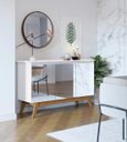 Ver imagem 2 de Buffet Classic 3 Portas Branco Acetinado e Espelho