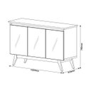 Ver imagem 6 de Buffet Classic 3 Portas Branco Acetinado e Espelho