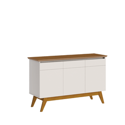 Buffet Classic 3 Portas Off-White com Freijó - 2 Buffet Classic 3 Portas Off-White com Freijó - 2