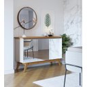 Ver imagem 2 de Buffet Classic 3 Portas com Espelho Off White com Nature