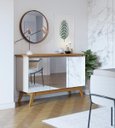 Ver imagem 2 de Buffet Classic 3 Portas com Espelho Off White com Nature