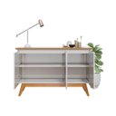 Ver imagem 5 de Buffet Classic 3 Portas com Espelho Off White com Nature