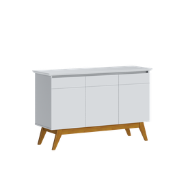 Buffet Classic 3 Portas Branco Acetinado - 2