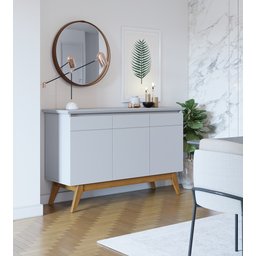 Buffet Classic 3 Portas Branco Acetinado - 1