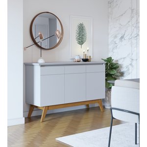 Buffet Classic 3 Portas Branco Acetinado