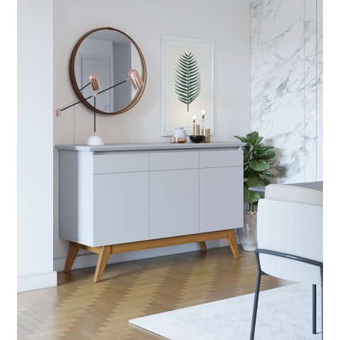 Buffet Classic 3 Portas Branco Acetinado