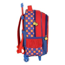 Mochila Escolar Infantil com Rodinhas Super Mario Ic41402mo Azul - Maxlog - 2