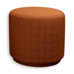 Puff Orgânico Beatriz Boucle Elegante Luxuoso Redondo - 7 Decor Terracota - 1