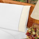 Ver imagem 3 de Jogo de Cama Lençol Queen Elegance Exclusivo180 Fios 80% Algodão 04 Peças - Branco e Palha.