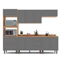 Ver imagem 5 de Cozinha Pérola 5 Peças com Tampo Cinza/Freijó Yescasa